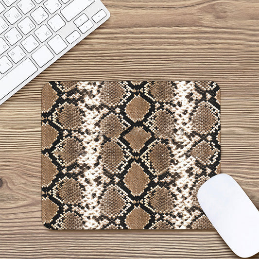 Brown Python Snakeskin Print Mouse Pad