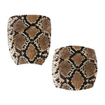 Brown Python Snakeskin Print Office Chair Cover