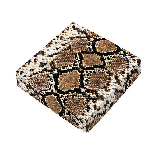 Brown Python Snakeskin Print Outdoor Seat Cushion Cover