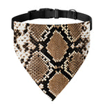 Brown Python Snakeskin Print Over The Collar Dog Bandana