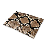 Brown Python Snakeskin Print Pet Cooling Mat Cover