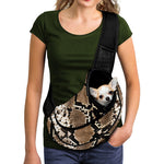 Brown Python Snakeskin Print Pet Sling Carrier