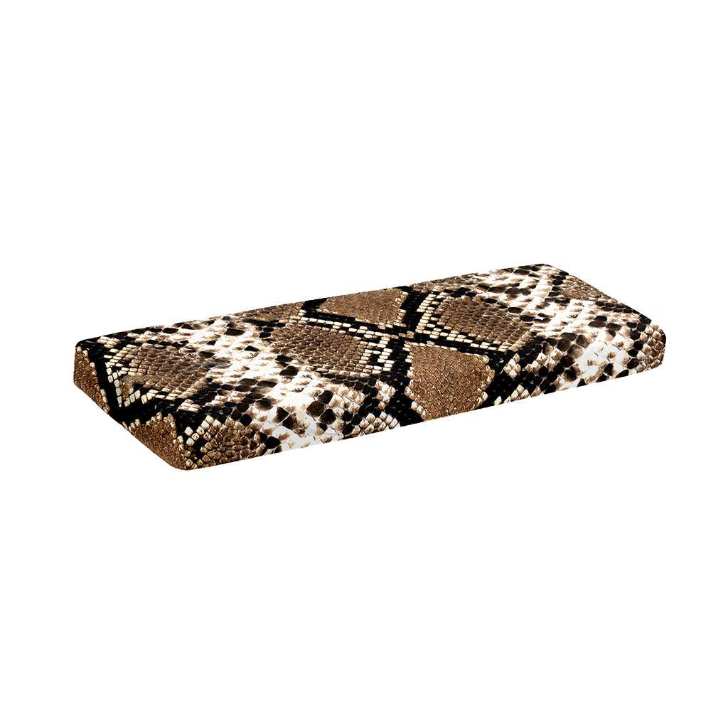 Brown Python Snakeskin Print Piano Keyboard Cover