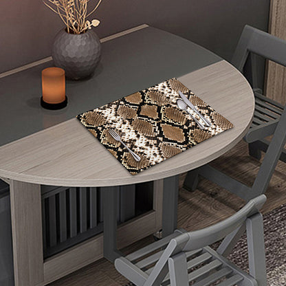 Brown Python Snakeskin Print Placemat
