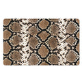 Brown Python Snakeskin Print Polyester Doormat