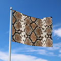 Brown Python Snakeskin Print Polyester Flag