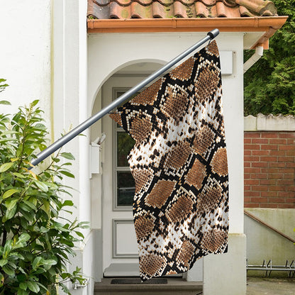 Brown Python Snakeskin Print Polyester Flag