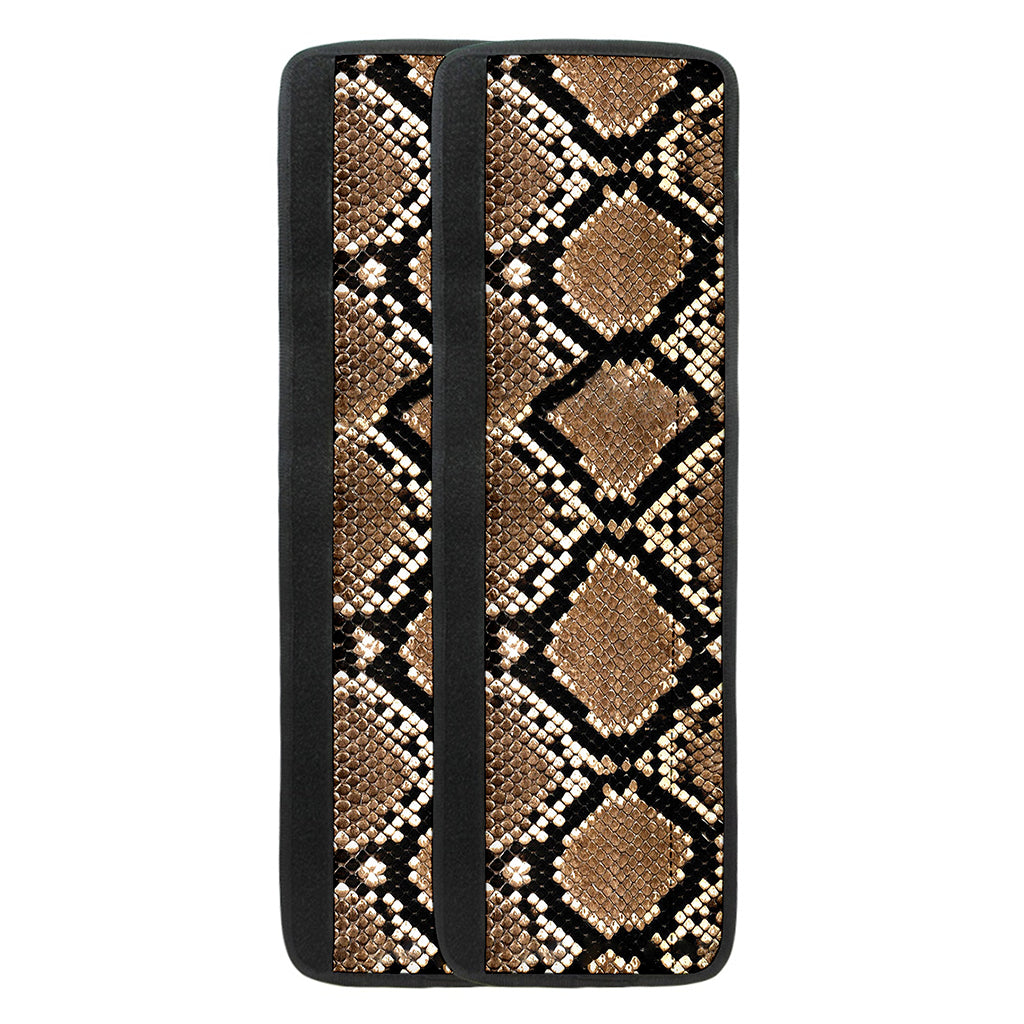 Brown Python Snakeskin Print Refrigerator Handle Covers