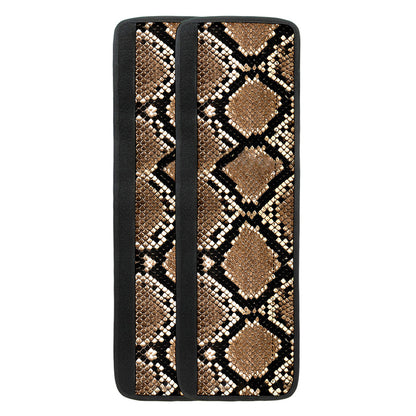 Brown Python Snakeskin Print Refrigerator Handle Covers