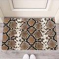 Brown Python Snakeskin Print Rubber Doormat