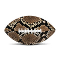 Brown Python Snakeskin Print Rugby Ball