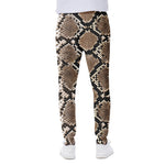 Brown Python Snakeskin Print Scuba Joggers