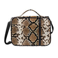 Brown Python Snakeskin Print Shoulder Strap Bible Bag