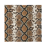 Brown Python Snakeskin Print Silk Bandana