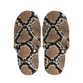Brown Python Snakeskin Print Slippers