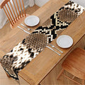 Brown Python Snakeskin Print Table Runner