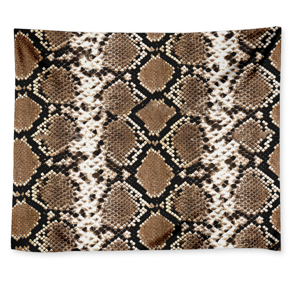 Brown Python Snakeskin Print Tapestry