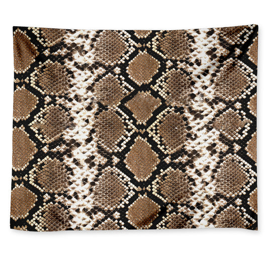Brown Python Snakeskin Print Tapestry