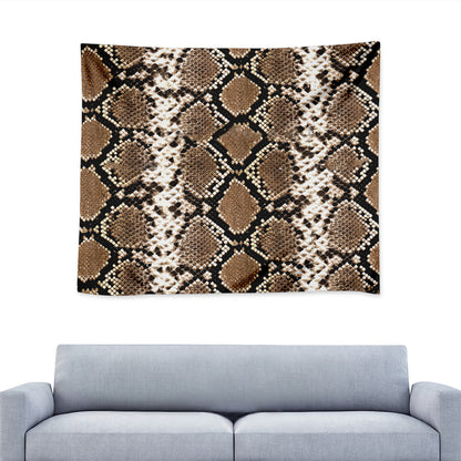 Brown Python Snakeskin Print Tapestry
