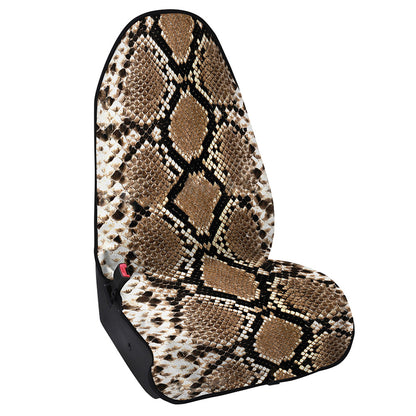 Brown Python Snakeskin Print Waterproof Car Seat Cover