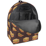 Brown Sandwiches Pattern Print Backpack
