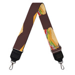 Brown Sandwiches Pattern Print Bag Strap