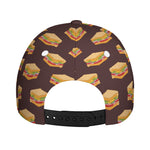 Brown Sandwiches Pattern Print Baseball Cap