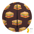 Brown Sandwiches Pattern Print Basketball