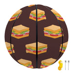 Brown Sandwiches Pattern Print Basketball