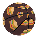 Brown Sandwiches Pattern Print Basketball