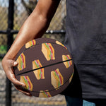 Brown Sandwiches Pattern Print Basketball