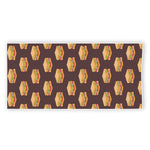 Brown Sandwiches Pattern Print Beach Towel