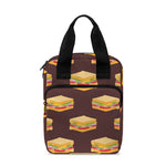 Brown Sandwiches Pattern Print Bible Tote Bag