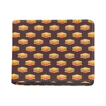 Brown Sandwiches Pattern Print Bifold Wallet