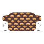 Brown Sandwiches Pattern Print Car Windshield Snow Cover