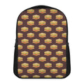 Brown Sandwiches Pattern Print Casual Backpack
