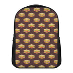 Brown Sandwiches Pattern Print Casual Backpack