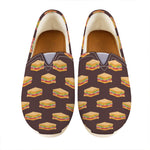 Brown Sandwiches Pattern Print Casual Shoes