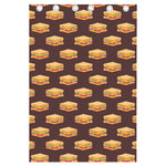Brown Sandwiches Pattern Print Curtain