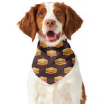 Brown Sandwiches Pattern Print Dog Bandana