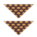 Brown Sandwiches Pattern Print Dog Bandana