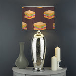 Brown Sandwiches Pattern Print Drum Lamp Shade