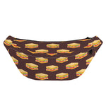 Brown Sandwiches Pattern Print Fanny Pack