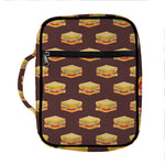 Brown Sandwiches Pattern Print Front Pocket Bible Bag