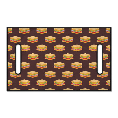 Brown Sandwiches Pattern Print Golf Cart Seat Cover