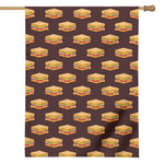 Brown Sandwiches Pattern Print House Flag