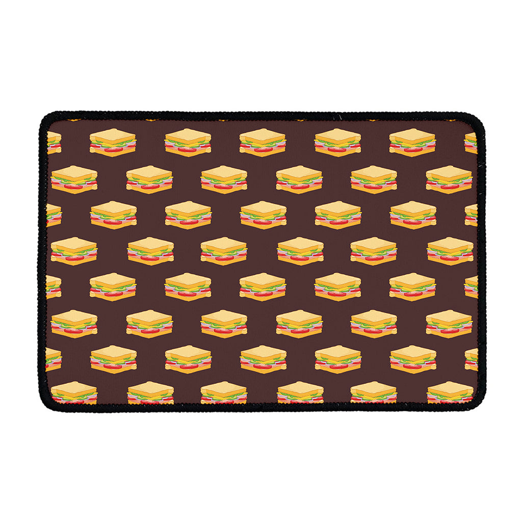 Brown Sandwiches Pattern Print Kitchen Mat