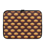 Brown Sandwiches Pattern Print Laptop Sleeve