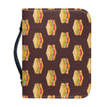 Brown Sandwiches Pattern Print Leather Bible Cover
