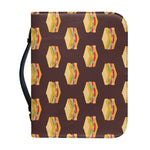 Brown Sandwiches Pattern Print Leather Bible Cover